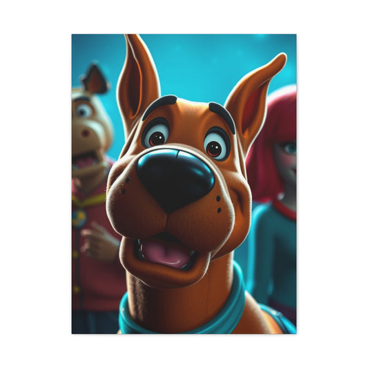 Scooby-Doo (TV Series) Characters Art Luxury Canvas Wall Art & Canvas Print