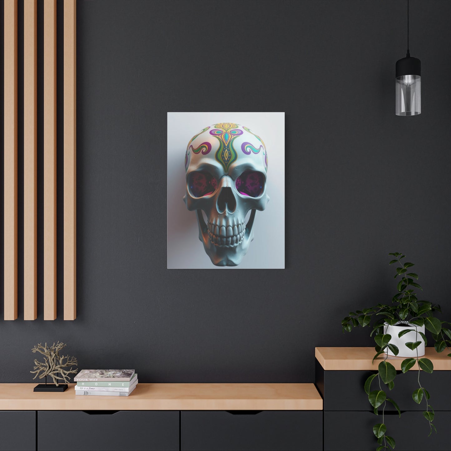 3D Trippy Skull Art By Ali Gulec Art Artisan Canvas Wall Art & Canvas Print