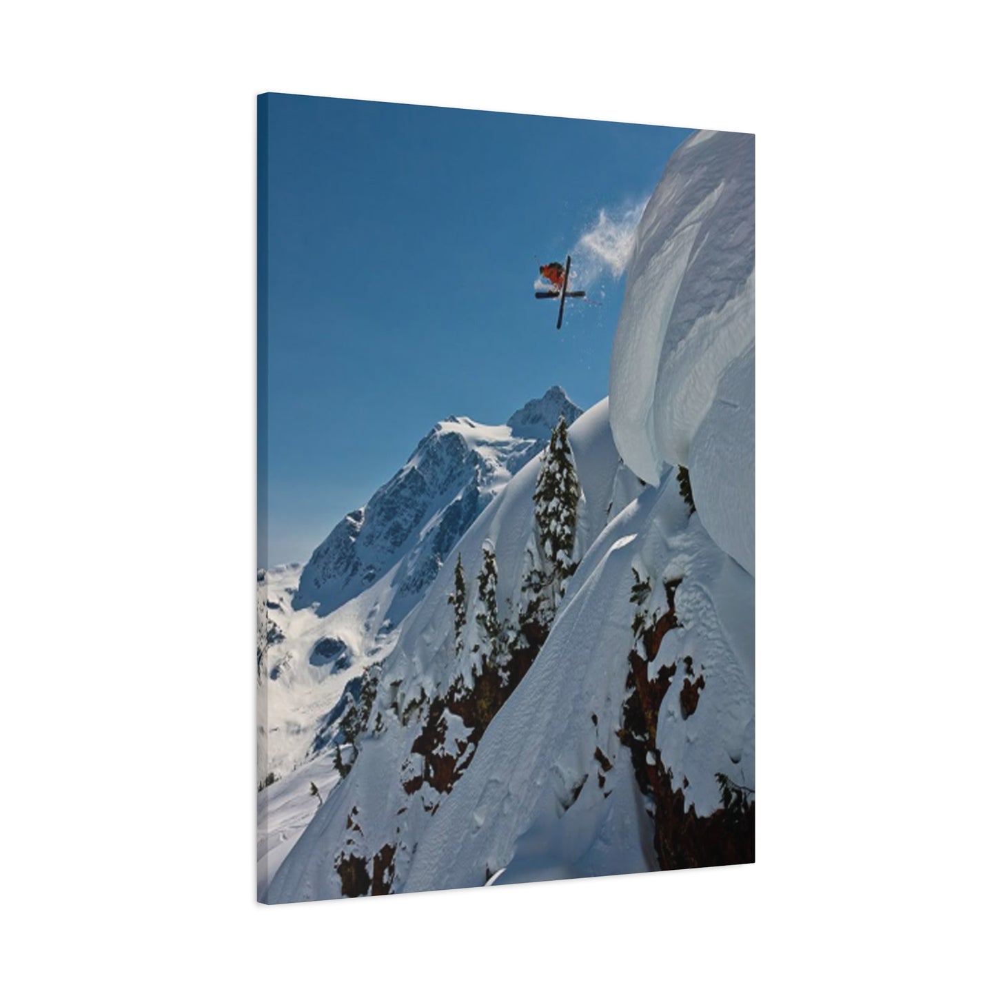 Ski Jumping From Snow Mountain Wall Art & Canvas Prints