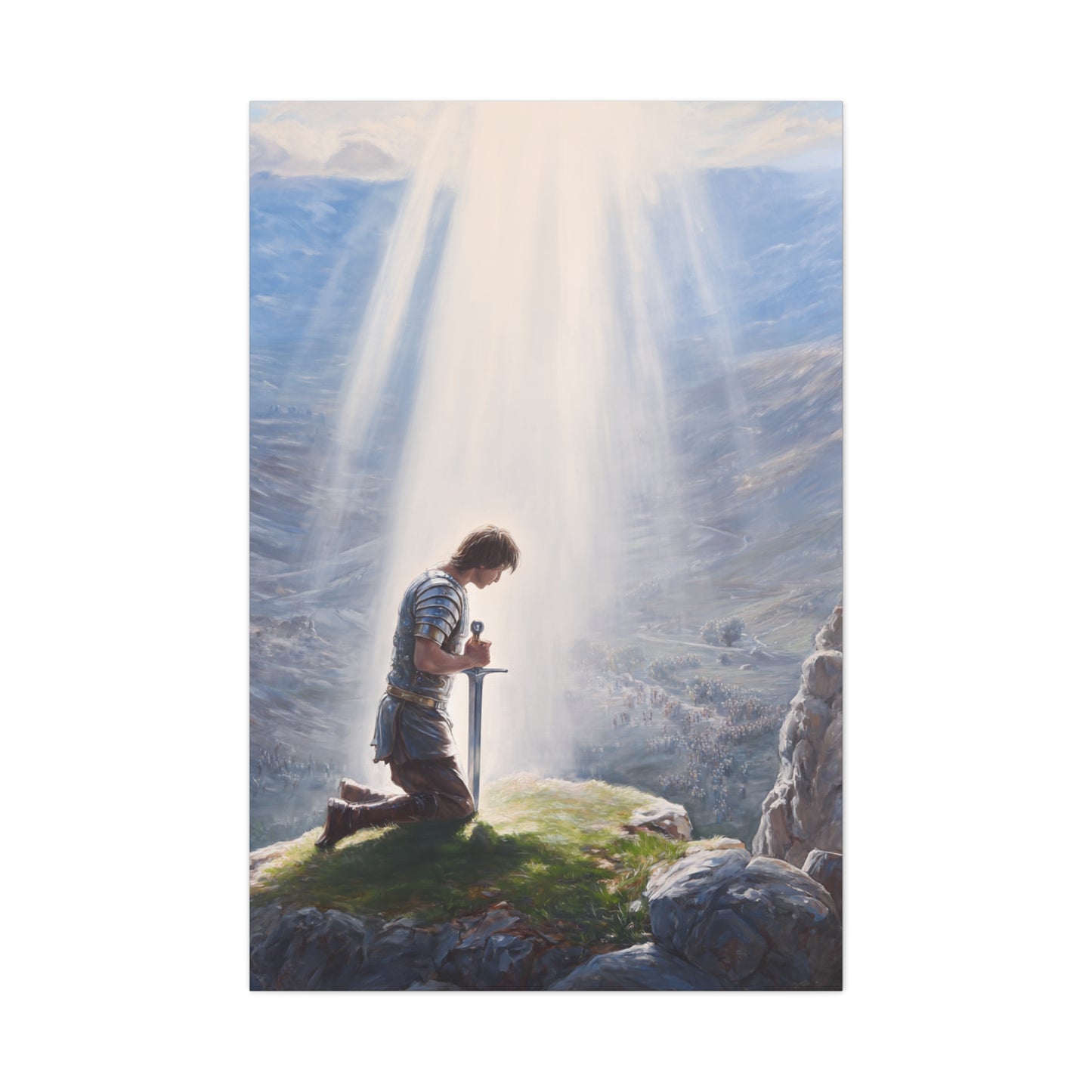 King Arthur Claiming Excalibur Sacred Destiny Wall Art & Canvas Print