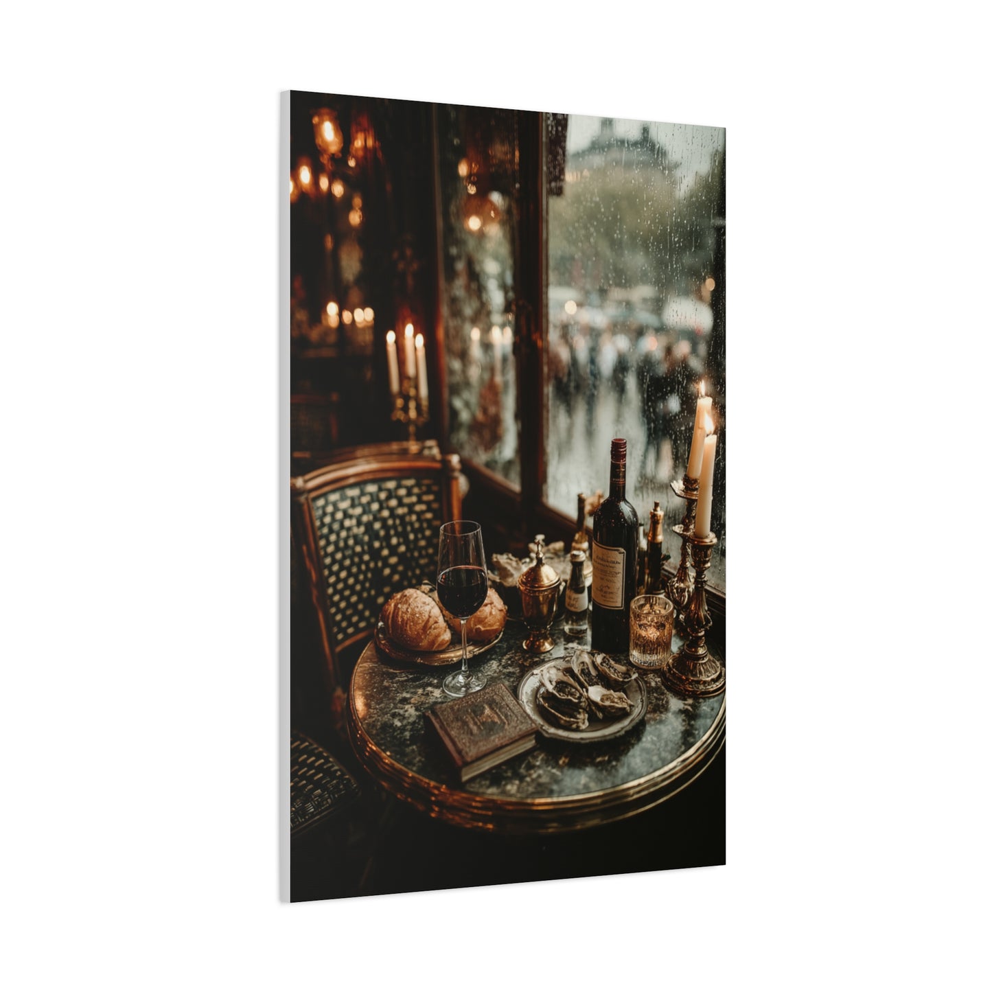 Parisian Bistro Window Table Wall Art & Canvas Print