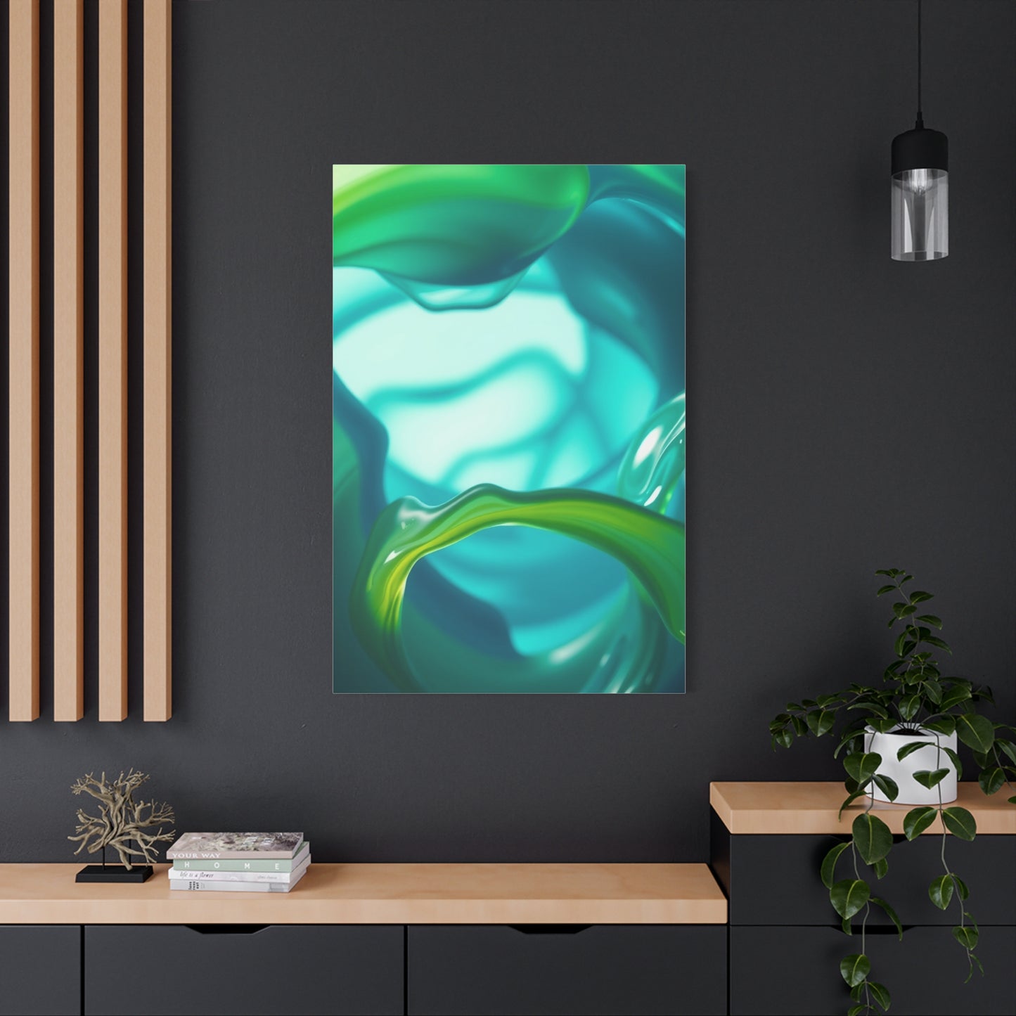 Blue & Green Art Luxury Canvas Wall Art & Canvas Print