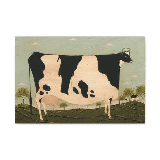 Black And White Cow Kimble Warren Wall Art & Canvas Prints