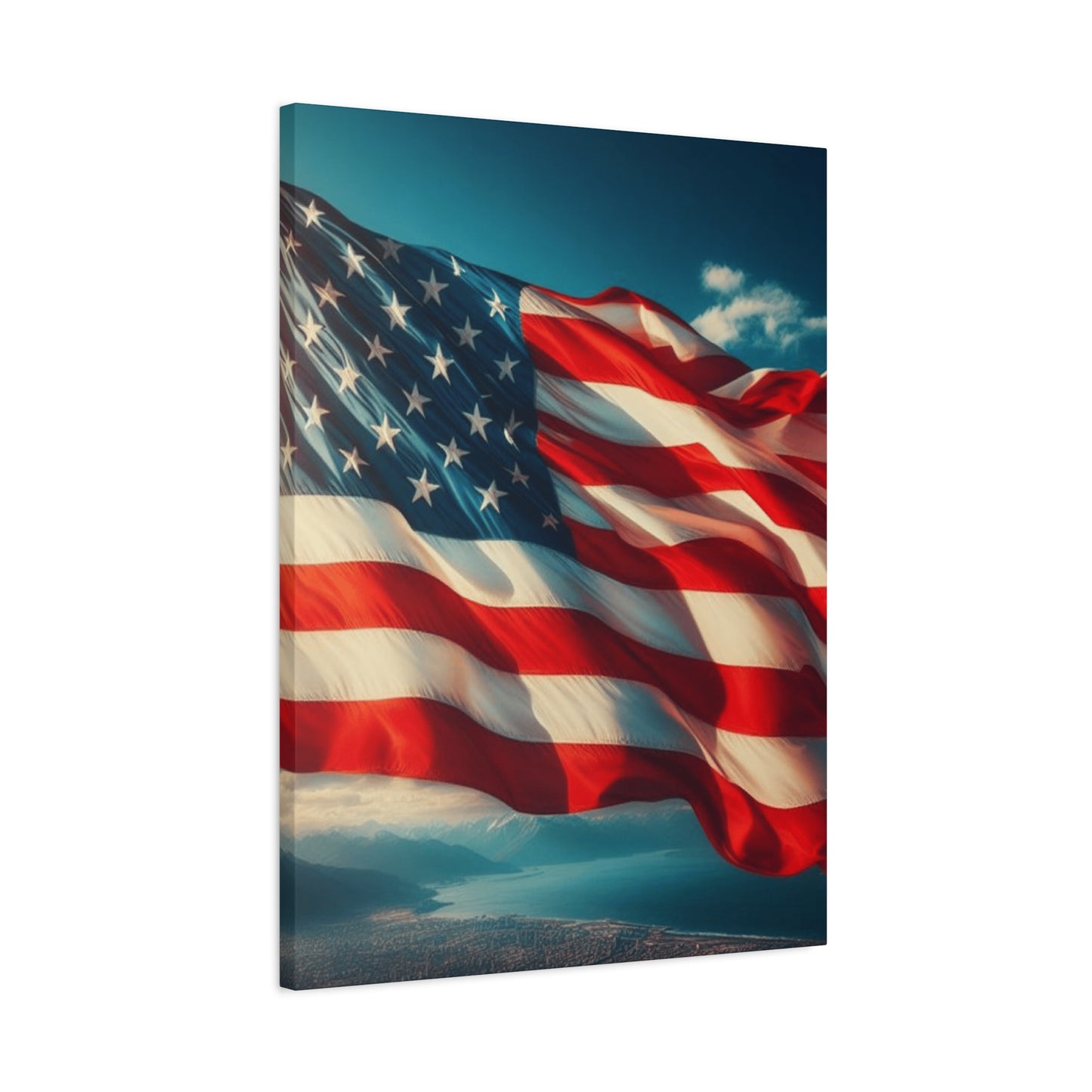 American Flag Waving Wall Art & Canvas Prints