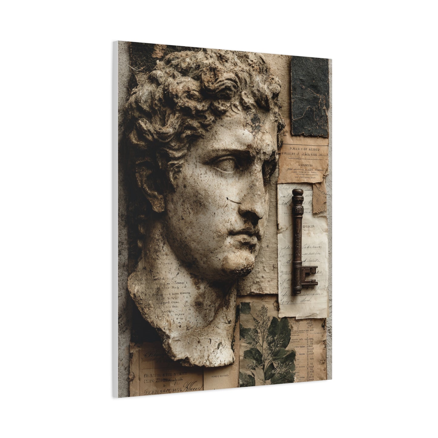 Antique Classical Bust Collage Wall Art & Canvas Print