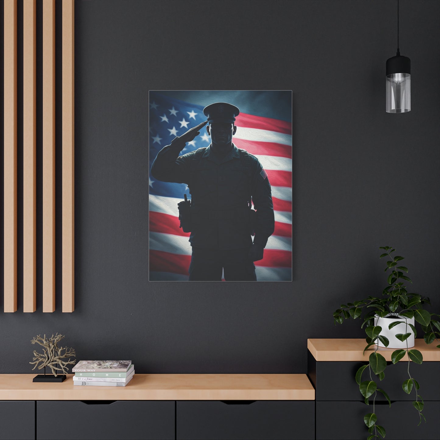 Saluting Soldier American Pride Wall Art & Canvas Prints