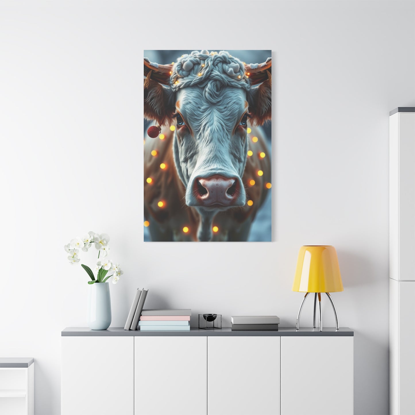 Vision Christmas Cow Art Art Wall Art & Canvas Print