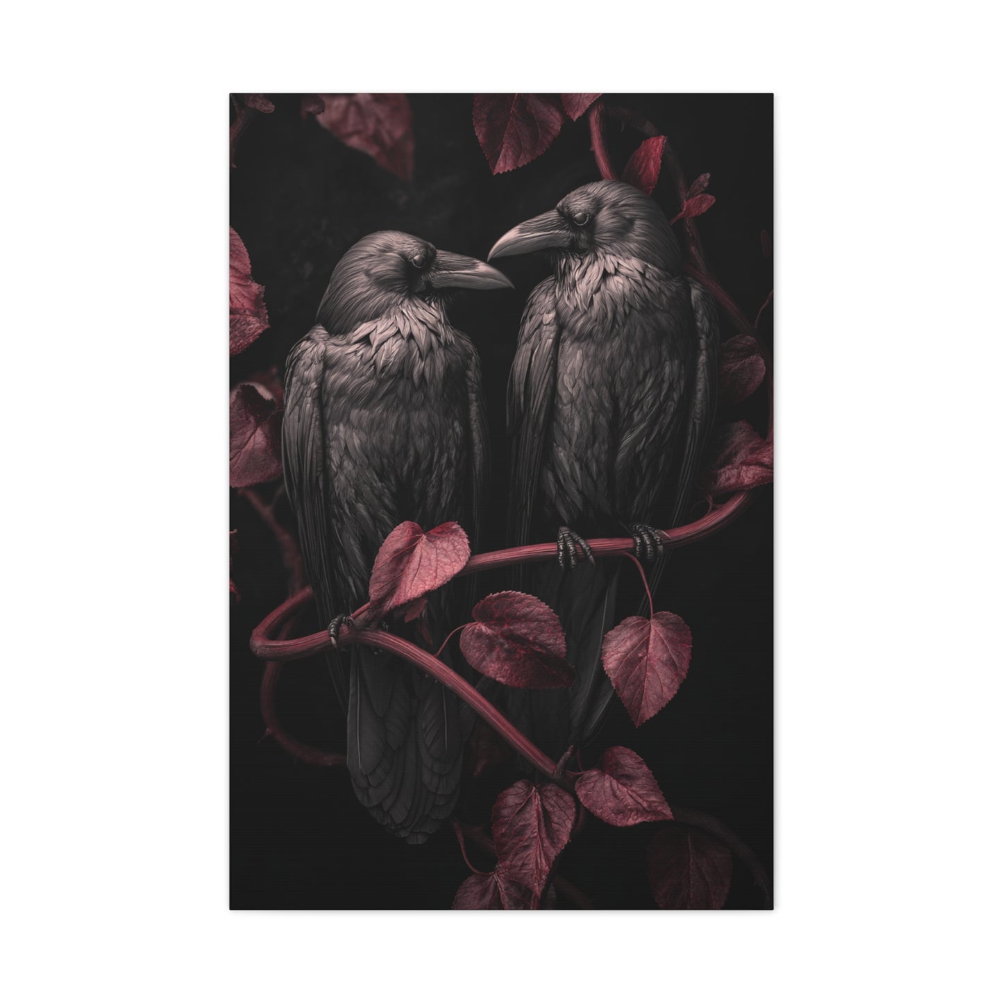 Pair of Ravens Gothic Romance Wall Art & Canvas Print