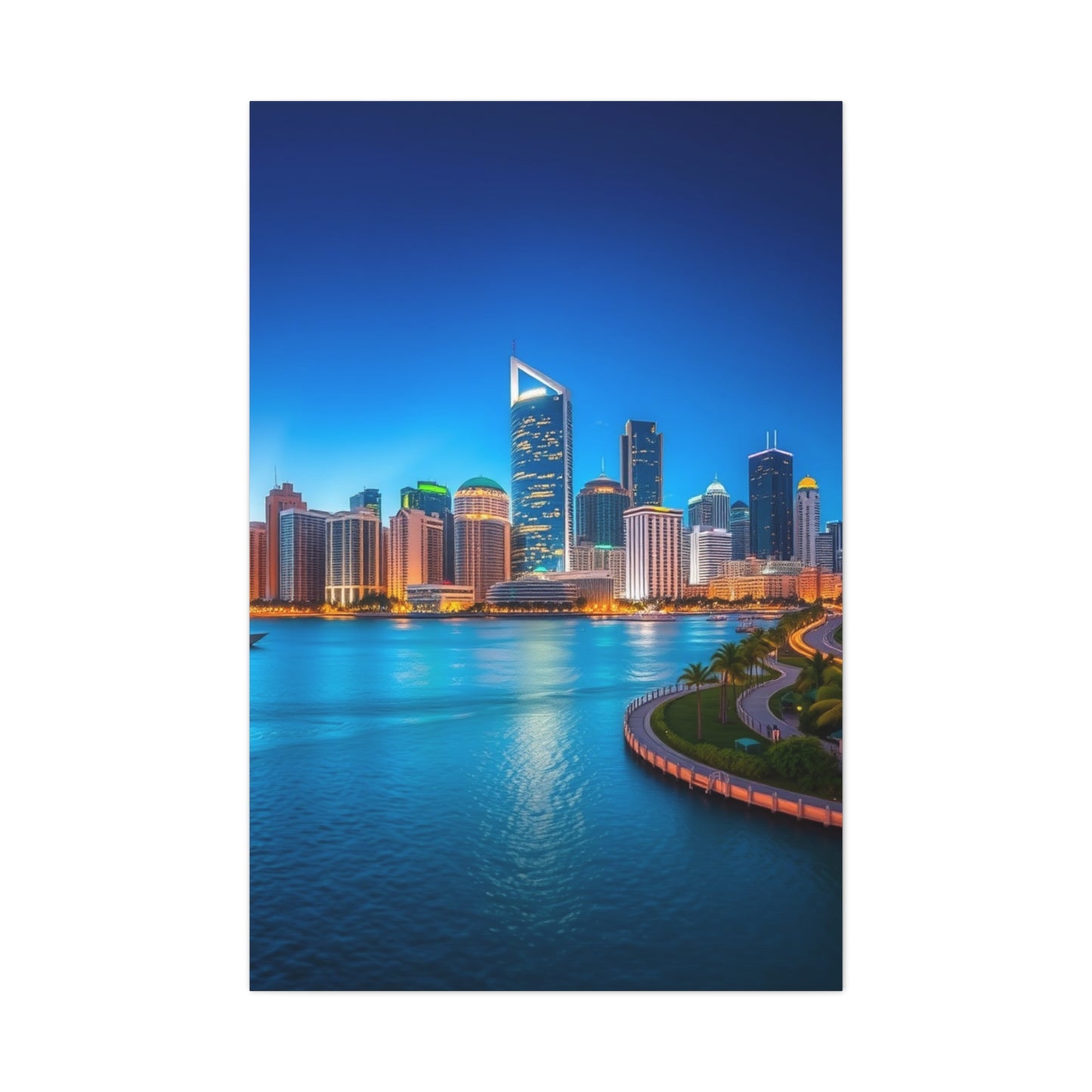Luxe Miami Panorama Masterpiece Wall Art & Canvas Print