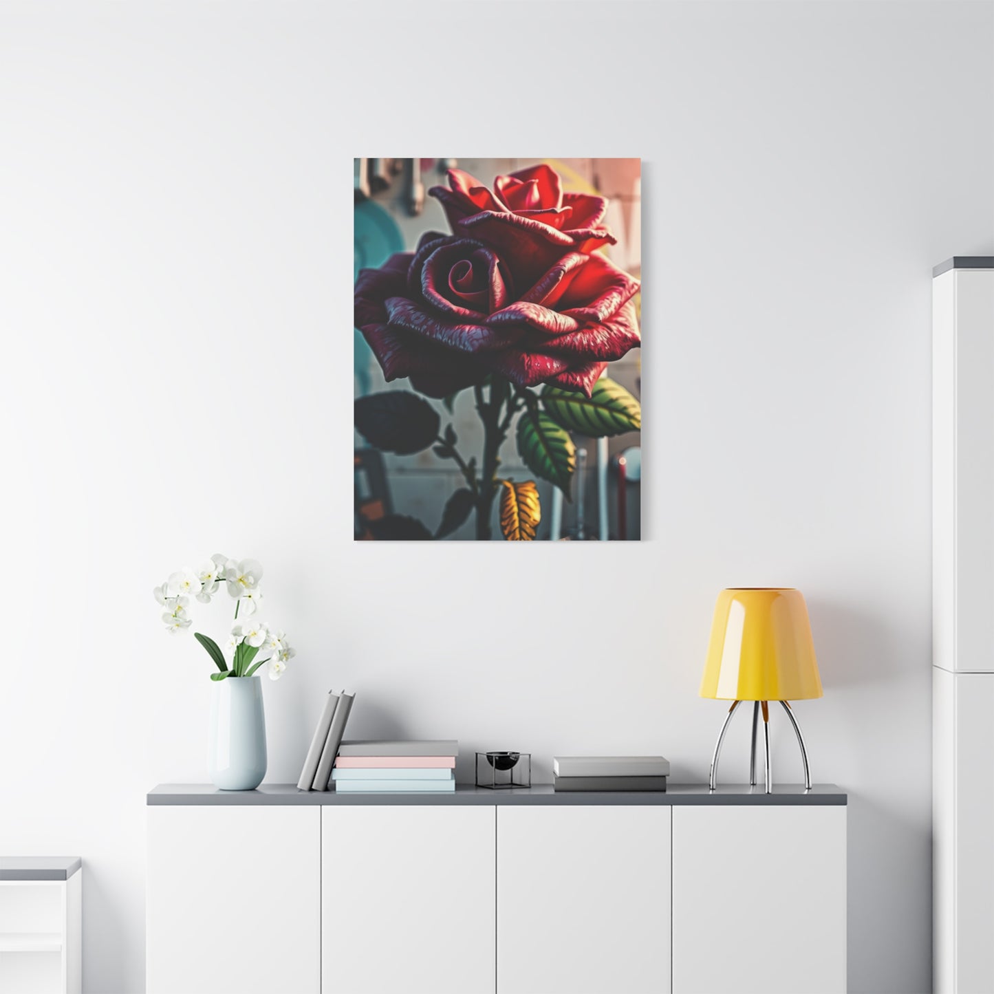 Regal Petals Street Canvas Wall Art & Canvas Print