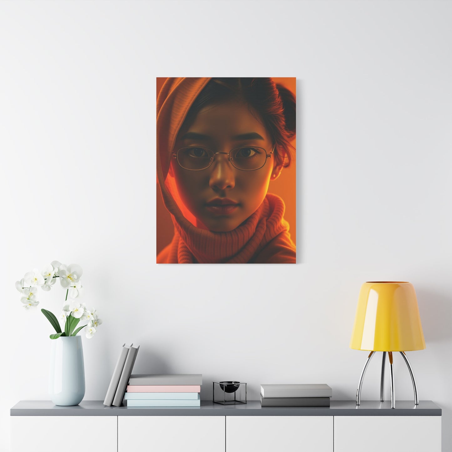Saffron Symphony Canvas Wall Art & Canvas Print