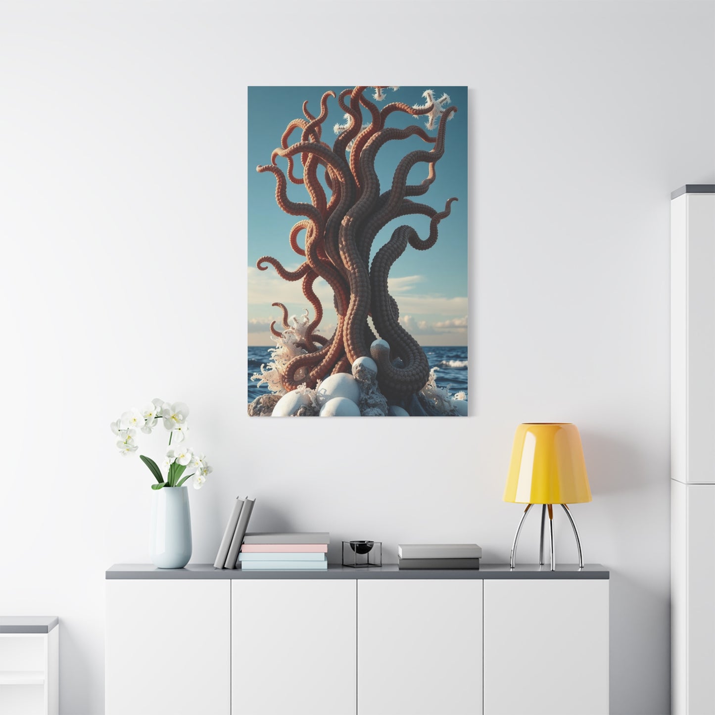 Aquamarine Marvel Canvas Wall Art & Canvas Print