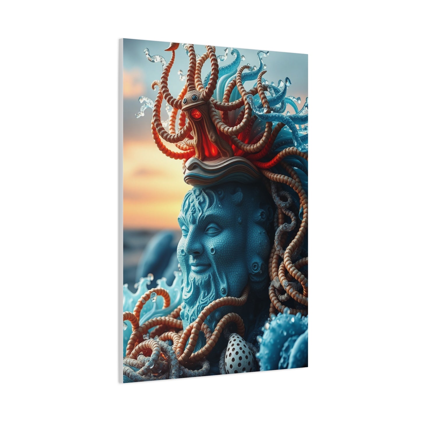 Aquatic Elegance Portrait Wall Art & Canvas Print