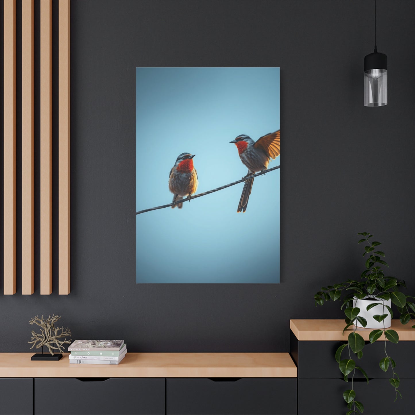 Elite Birds On a Wire Art Vision Wall Art & Canvas Print