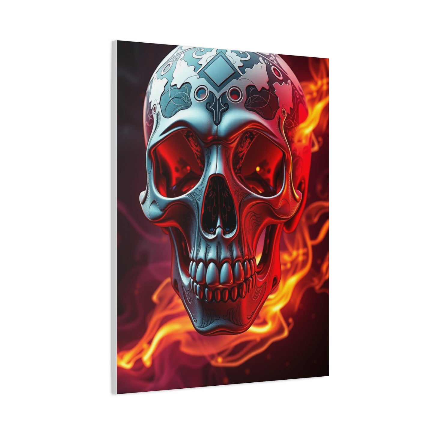 3D Trippy Skull Art By Ali Gulec Art Supreme Canvas Wall Art & Canvas Print