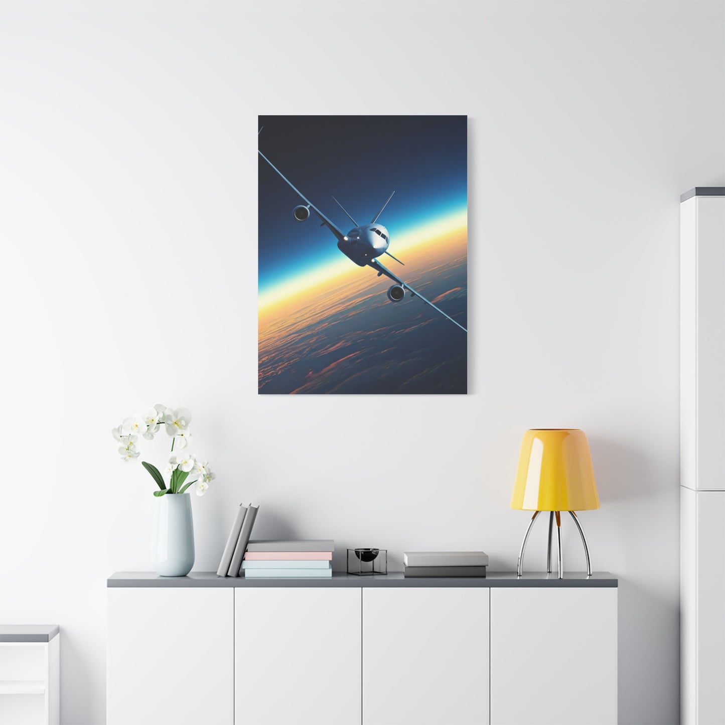 Sunset Jet Flight Path Wall Art & Canvas Prints