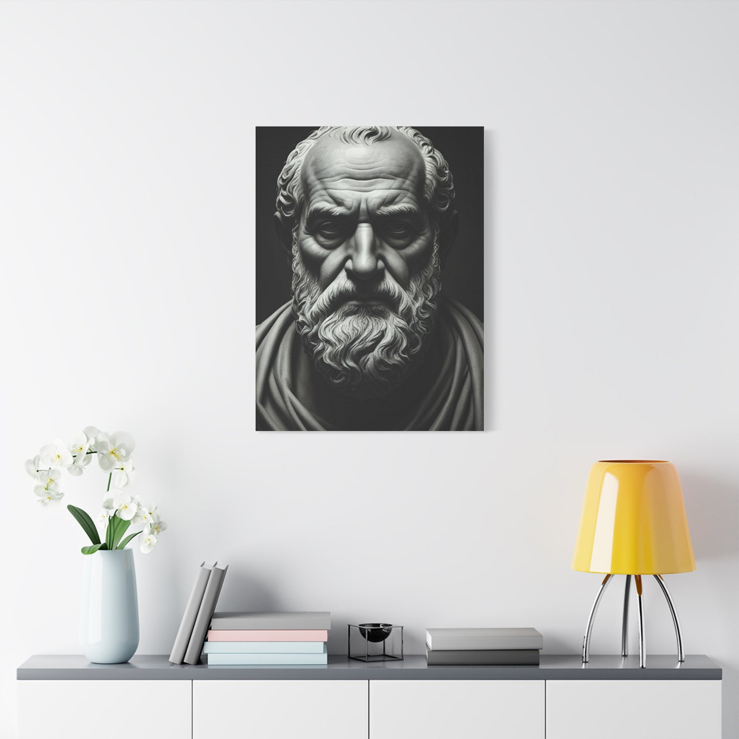 Timeless Wisdom Black & White Elder Portrait Wall Art & Canvas Prints