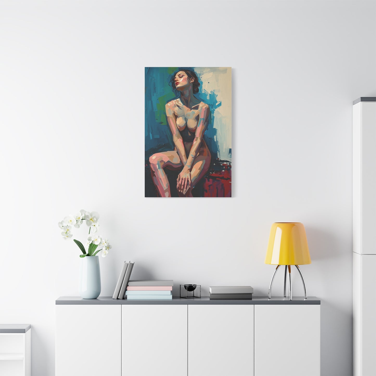 Contemporary Abstract Nude Portrait Wall Art & Canvas Print
