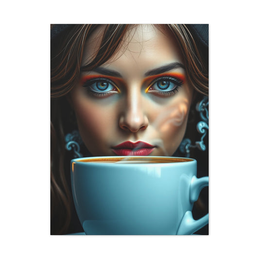 Caffeine Reverie Canvas Wall Art & Canvas Print