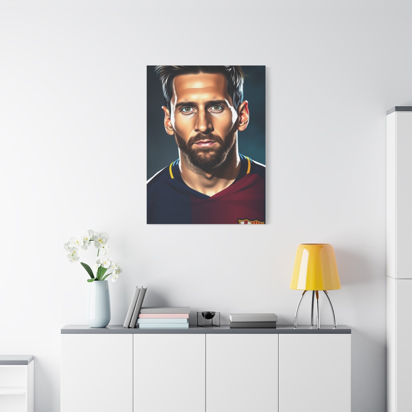 Messi: The Artistic Virtuoso Canvas Wall Art & Canvas Print