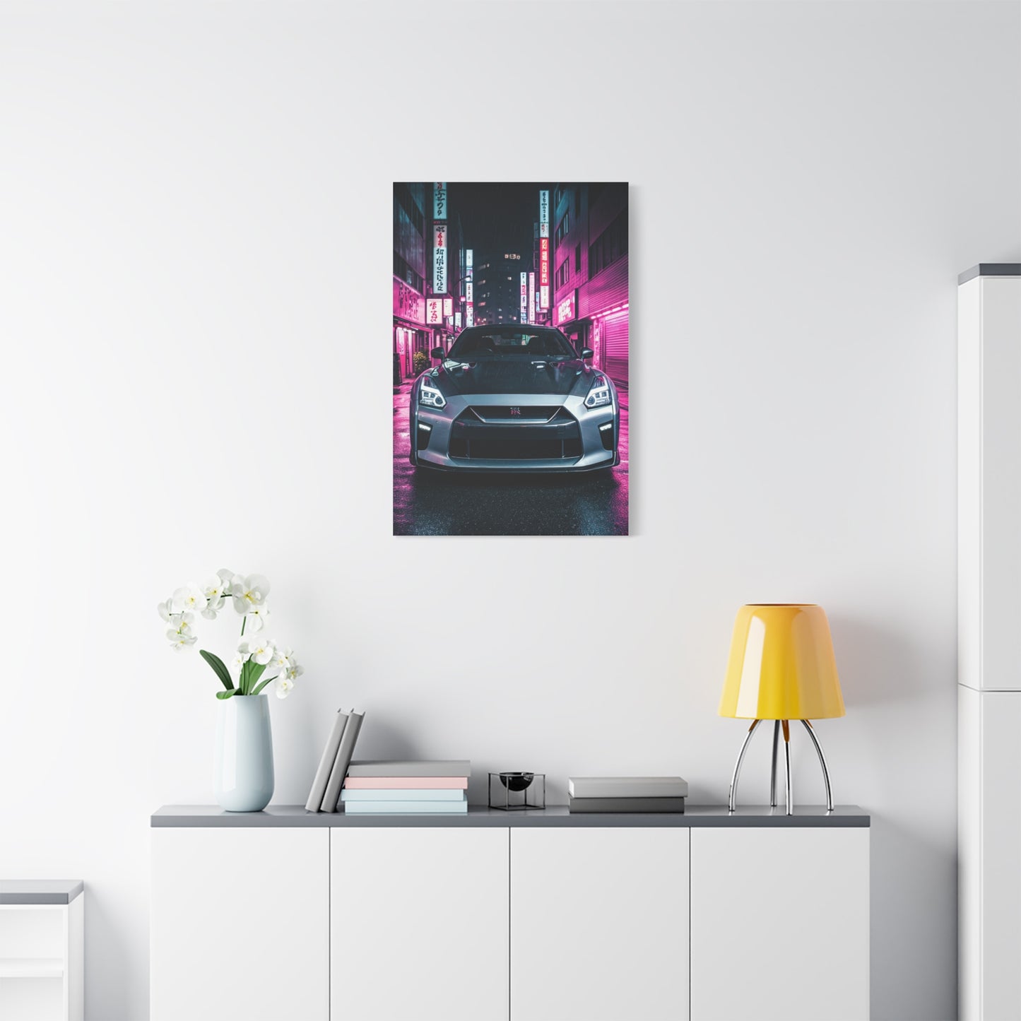 Nissan GT-R R35 Tokyo Neon Nights Wall Art & Canvas Prints