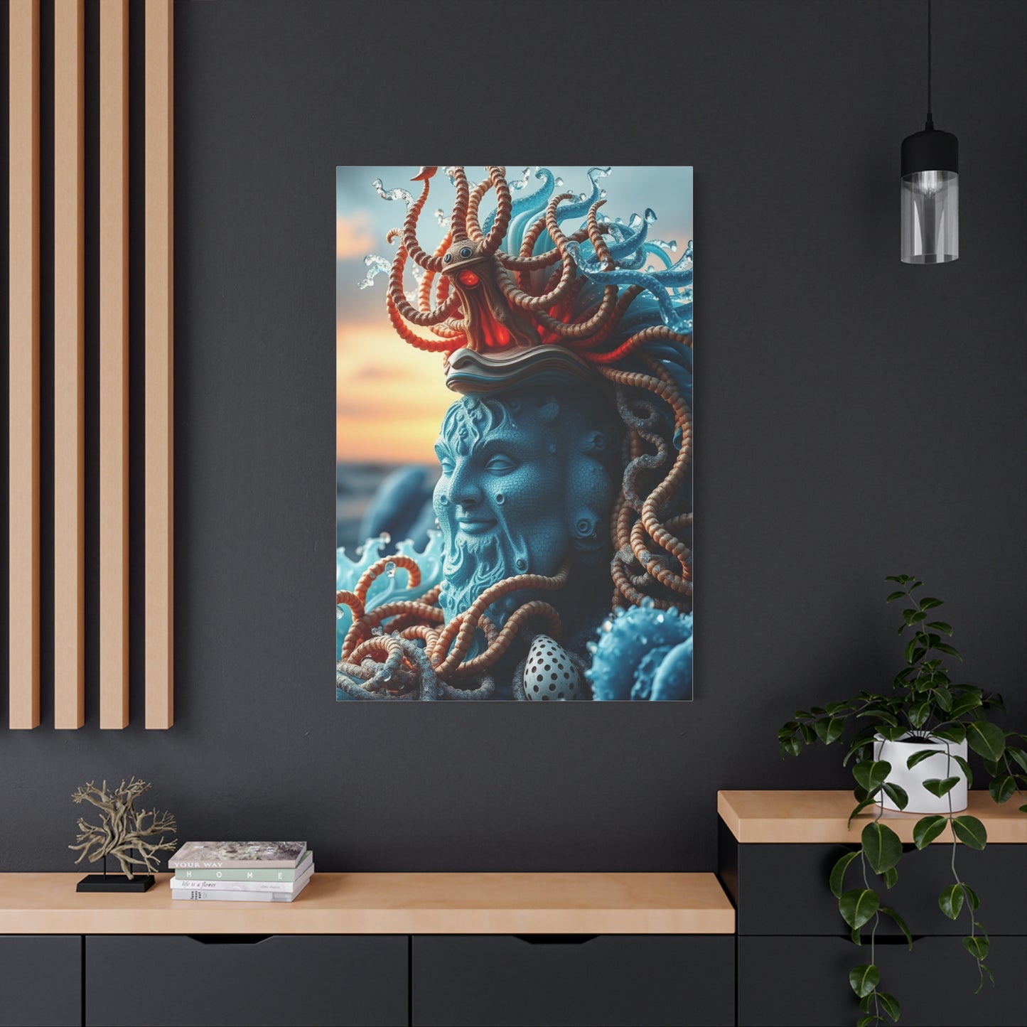 Aquatic Elegance Portrait Wall Art & Canvas Print