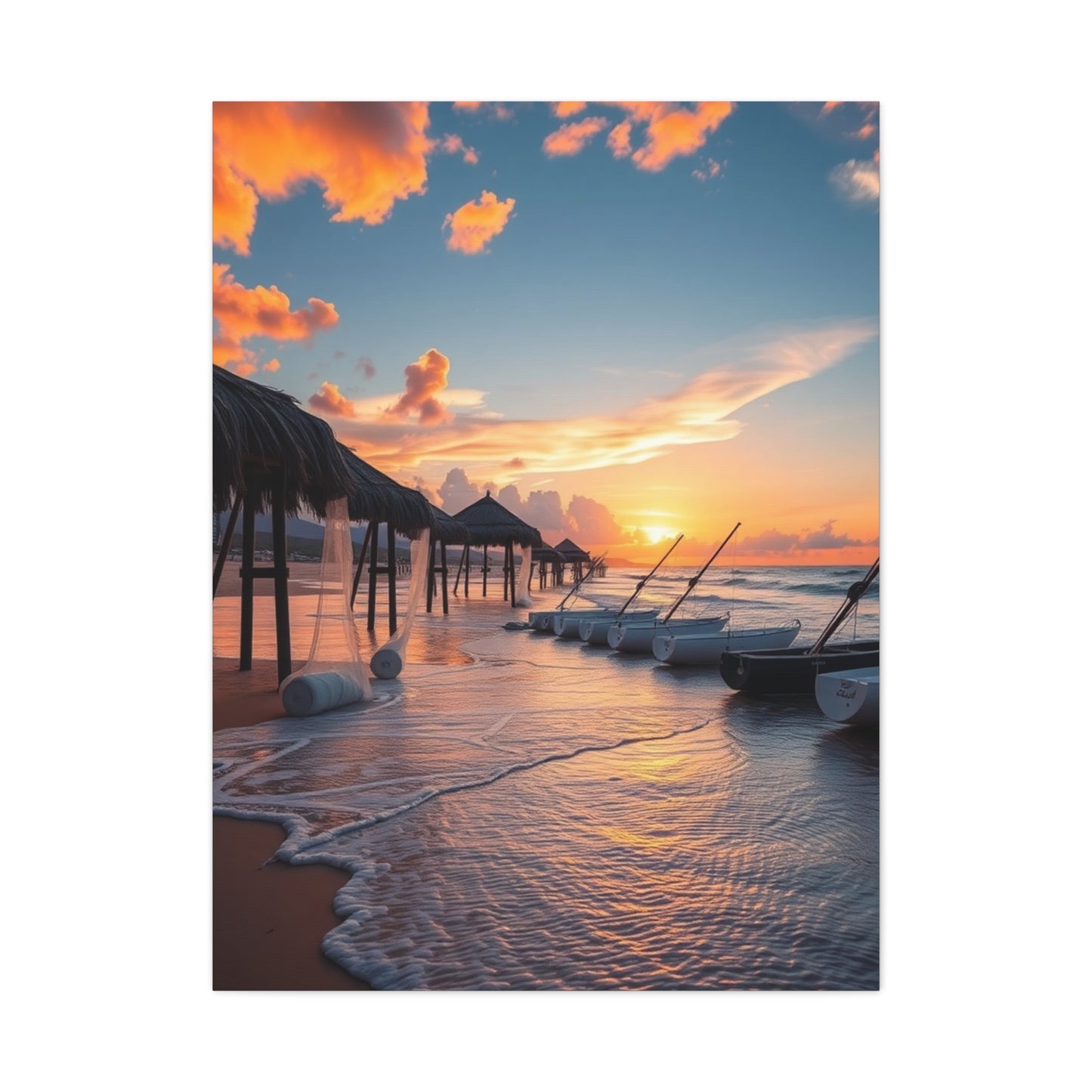 Beach Sunrise and Sunset Art Refined Canvas Wall Art & Canvas Print