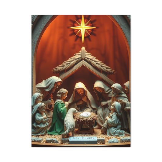 Divine Birth Tableau Wall Art & Canvas Print