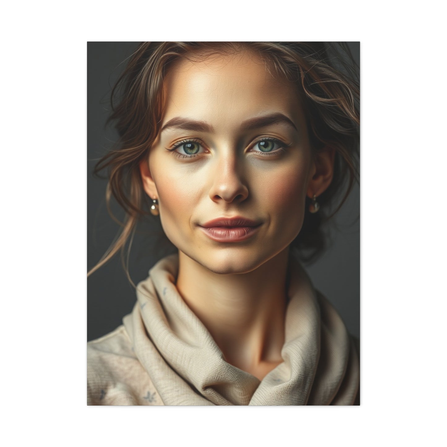 Vision Taupe, Linen, and Gray Art Art Wall Art & Canvas Print