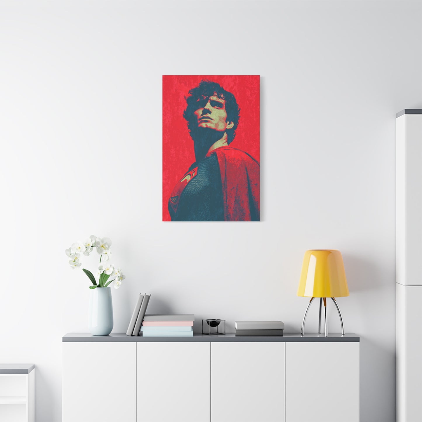 Man of Steel Superman Pop Art Movie Poster Wall Art & Canvas Print