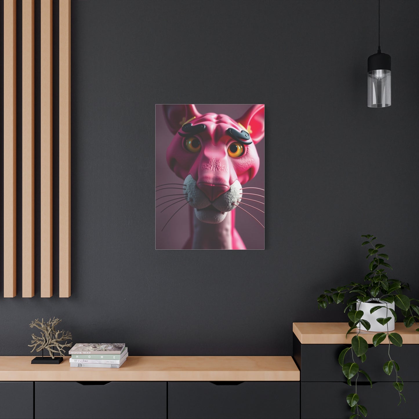 Rosé Panther Elegance Canvas Wall Art & Canvas Print