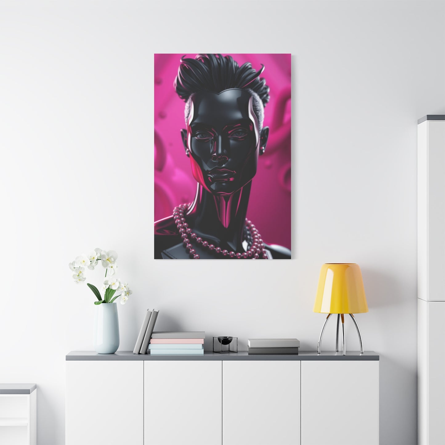 Black & Pink Art Supreme Gallery Wall Art & Canvas Print
