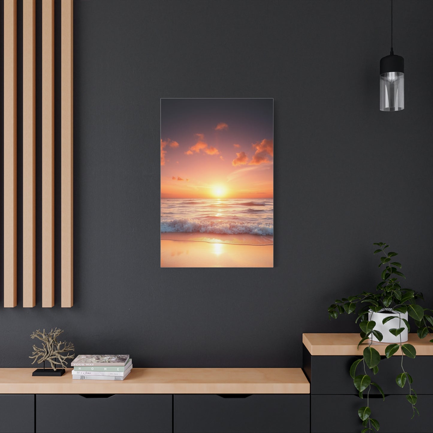 Vision Beach Sunrise and Sunset Art Art Wall Art & Canvas Print