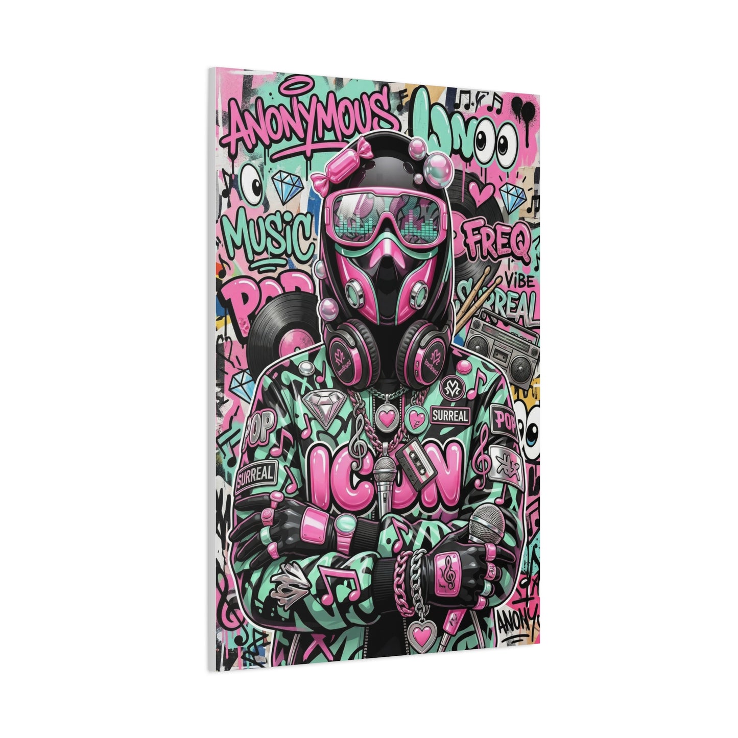 Pop Graffiti Music Icon Wall Art & Canvas Print