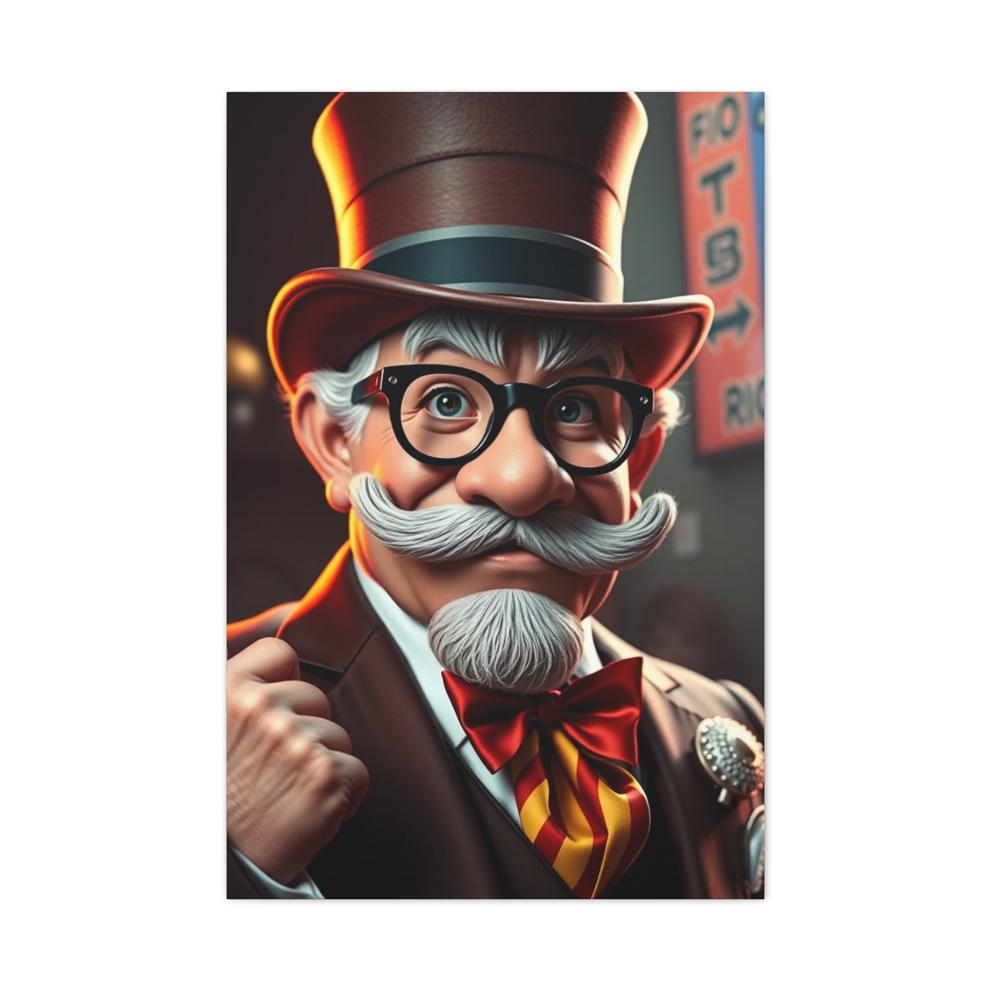 Vision Rich Uncle Pennybags Art Art Wall Art & Canvas Print