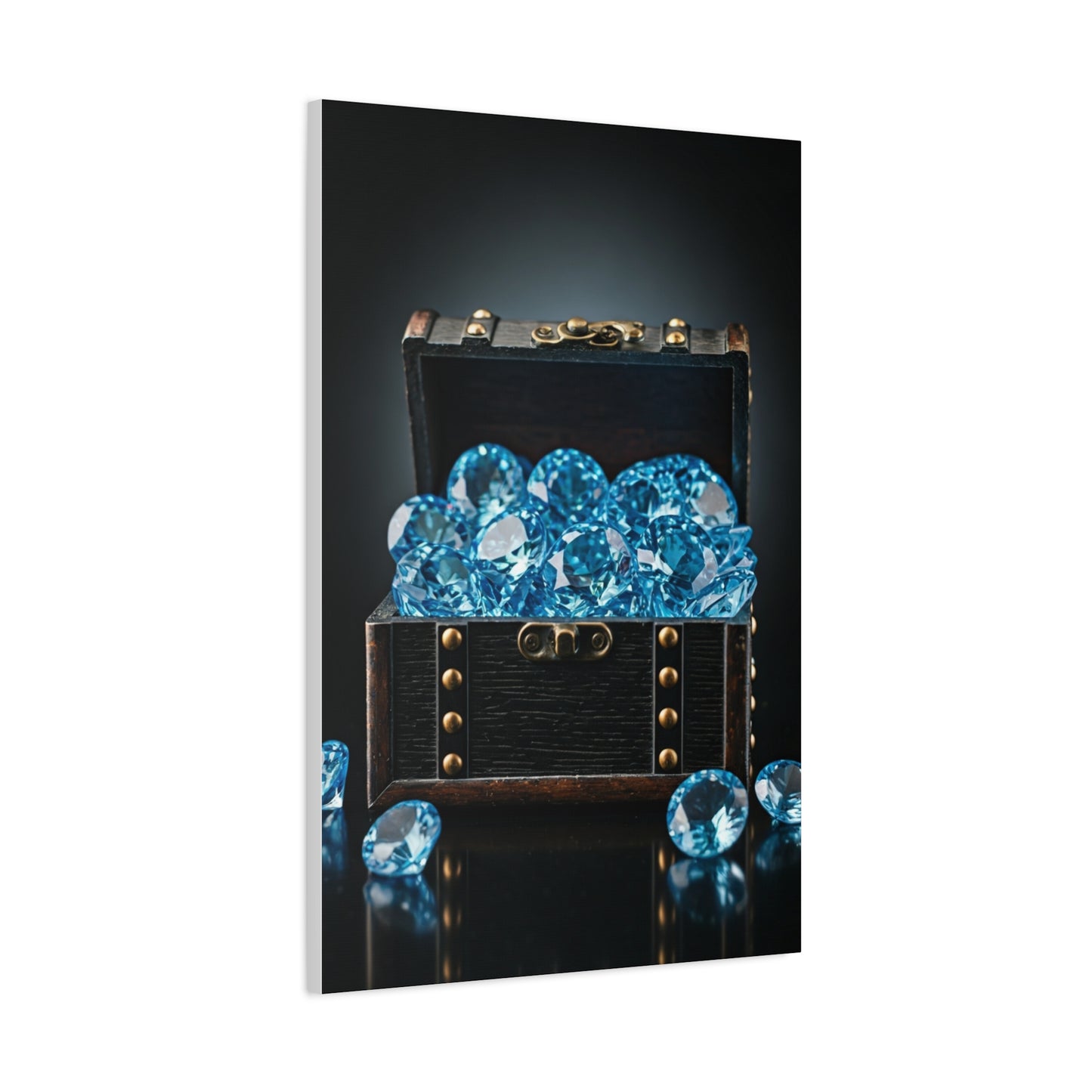 Blue Diamond Treasure Chest Wall Art & Canvas Prints