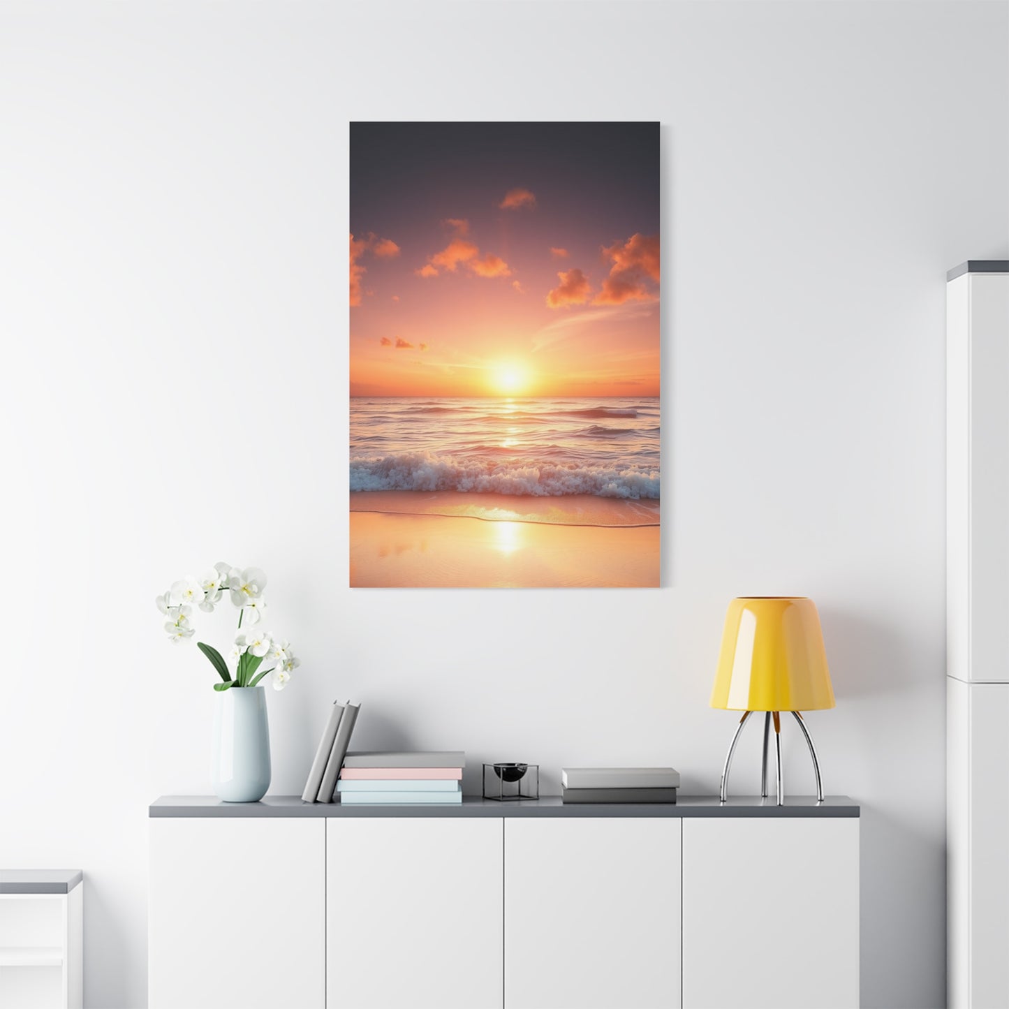 Vision Beach Sunrise and Sunset Art Art Wall Art & Canvas Print