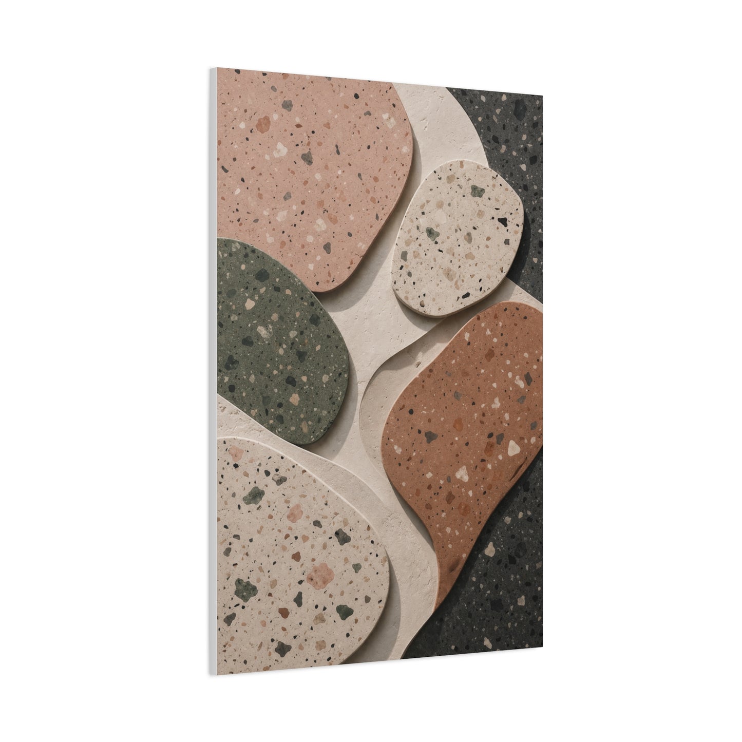 Terrazzo Pebble Abstract Composition Wall Art & Canvas Print