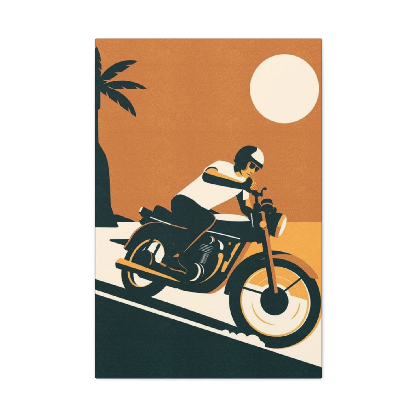 Bike Riding Poster Motorcycle Wall Art & Canvas Prints