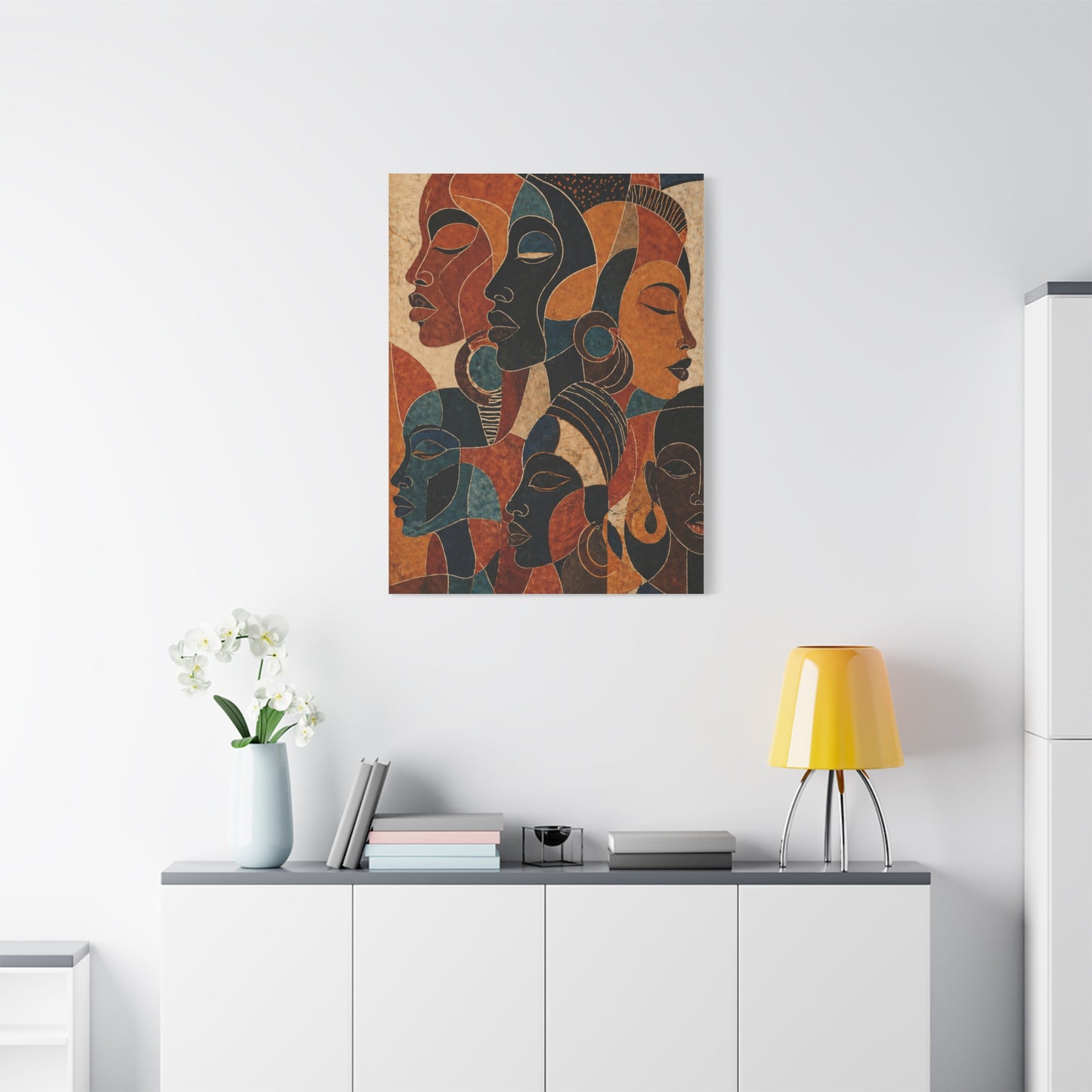 Abstract African Faces Composition Wall Art & Canvas Print