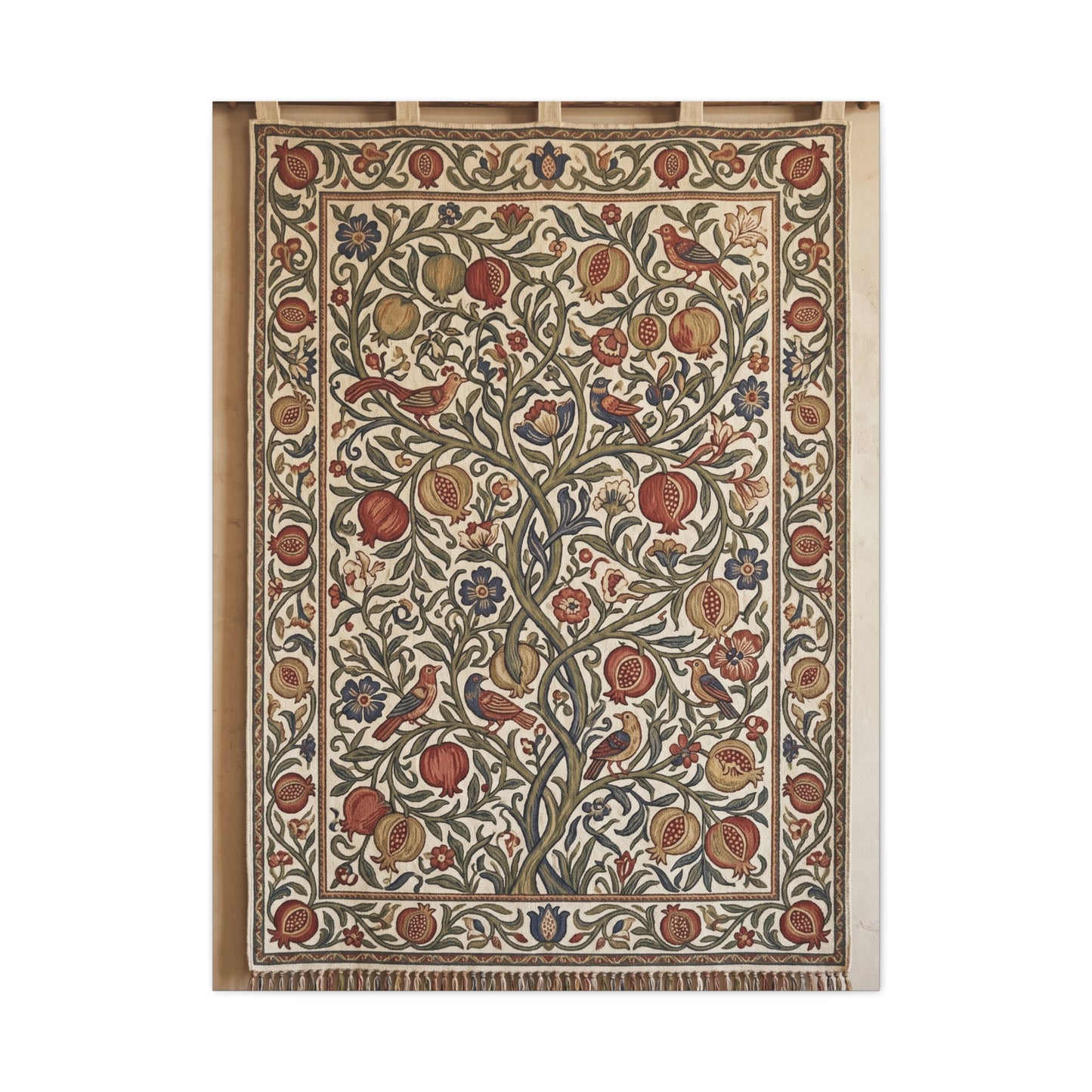 Medieval Floral Tree Tapestry Wall Art & Canvas Print