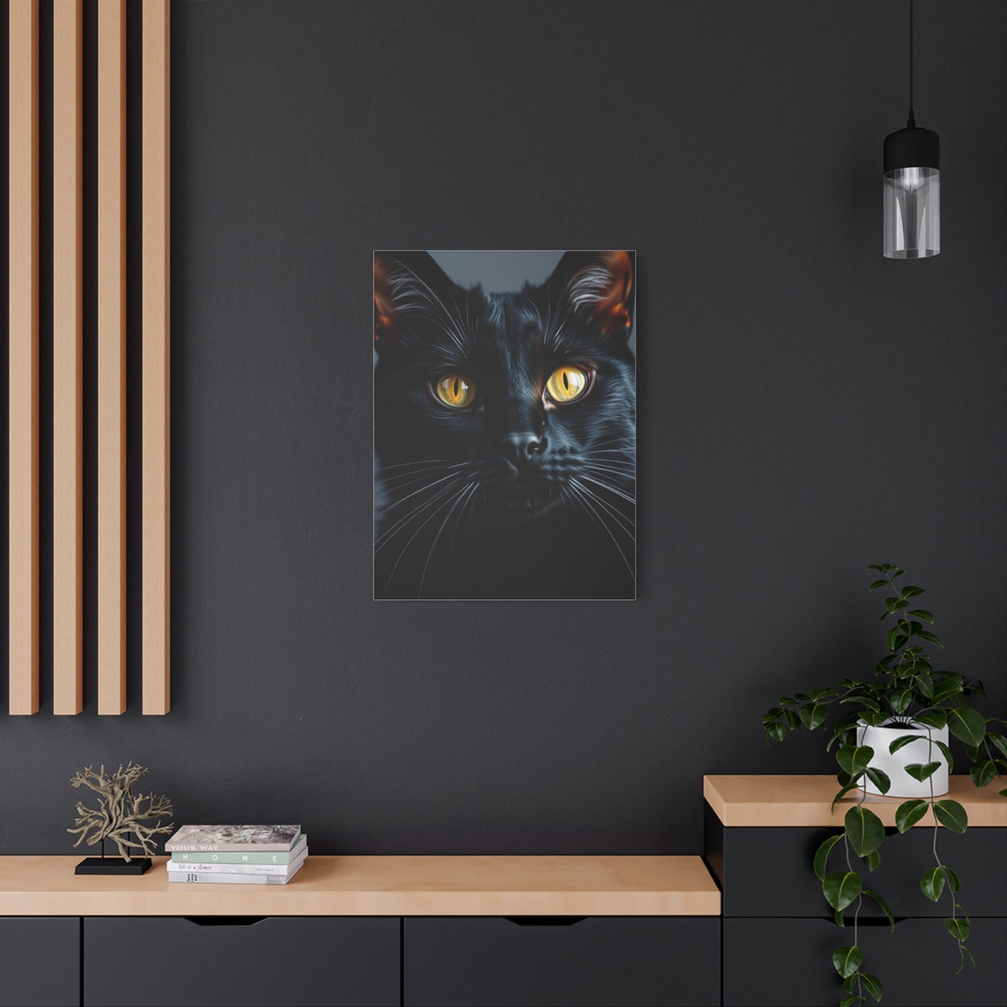 Supreme Black Cat Art Collection Wall Art & Canvas Print