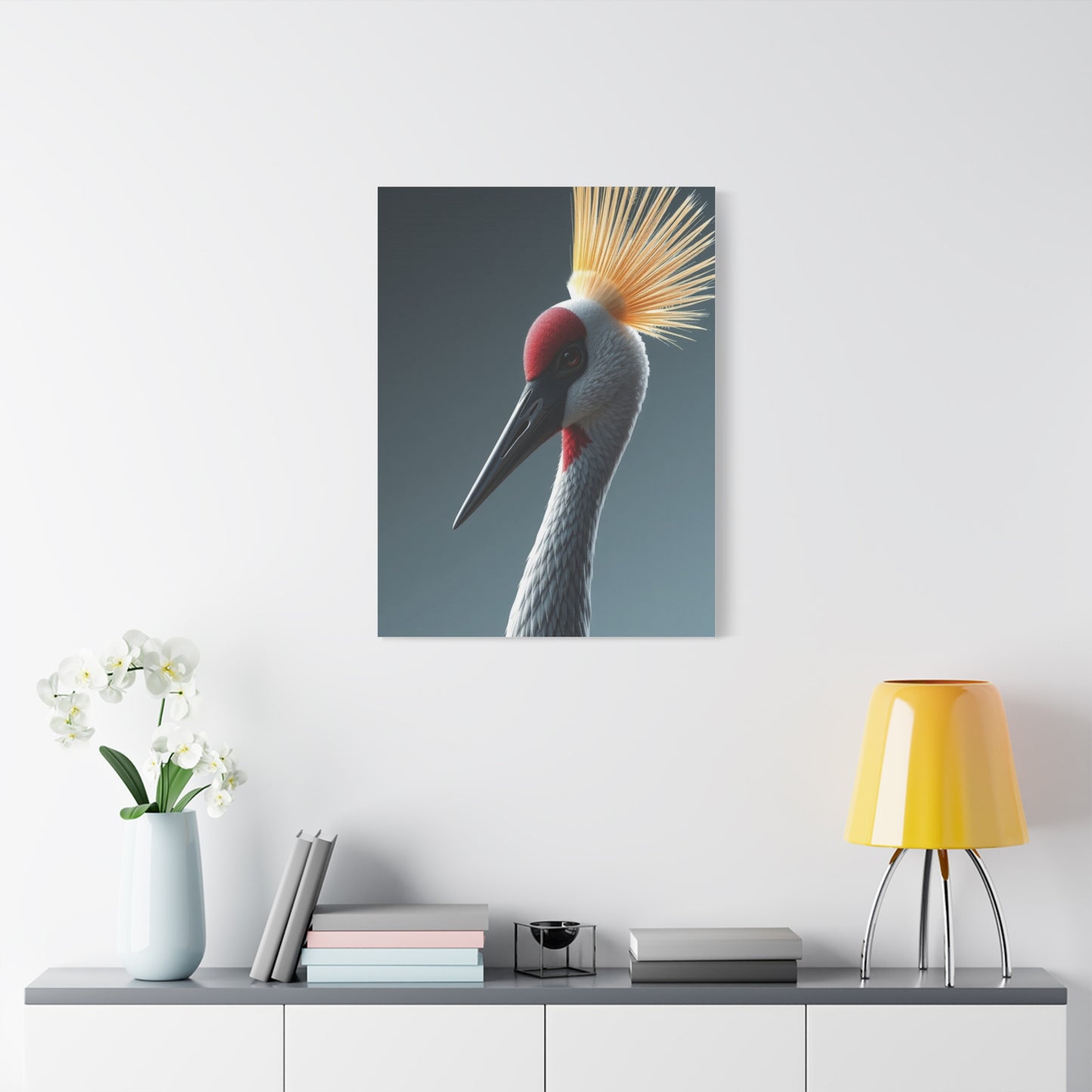 Crane Bird Art Luxury Canvas Wall Art & Canvas Print