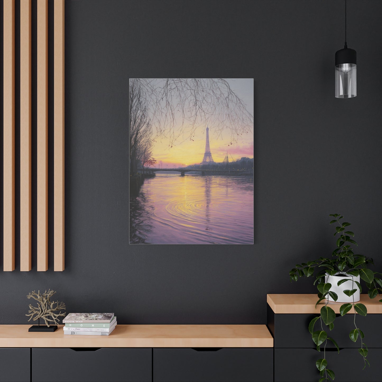 Paris Sunrise Eiffel Tower Reflection Wall Art & Canvas Print