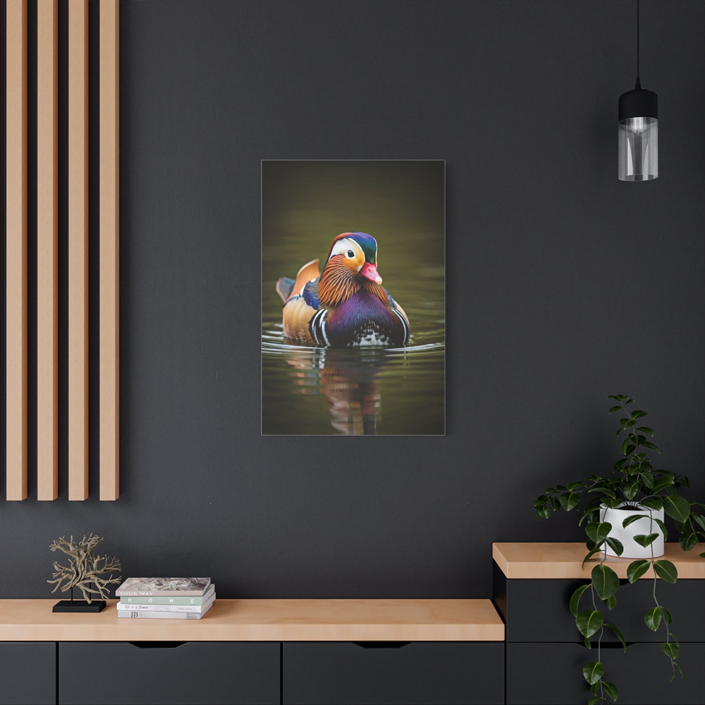 Mandarin Duck with Colorful Plumage Wall Art & Canvas Prints