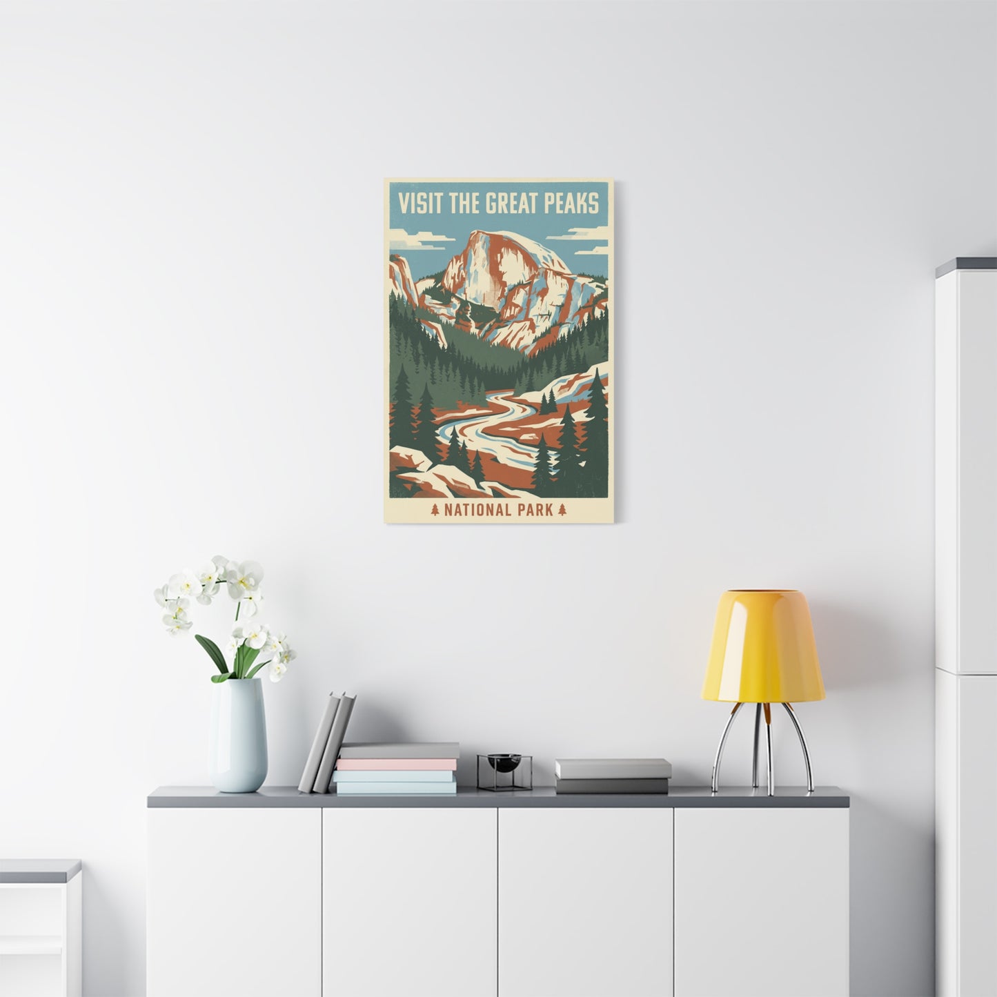 Visit The Great Peaks Vintage Poster Wall Art & Canvas Print