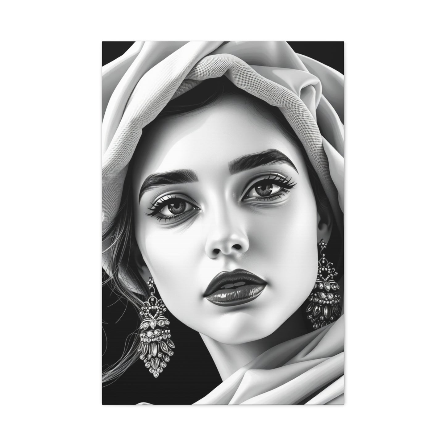 Black and White Illustrations Art Refined Canvas Wall Art & Canvas Print