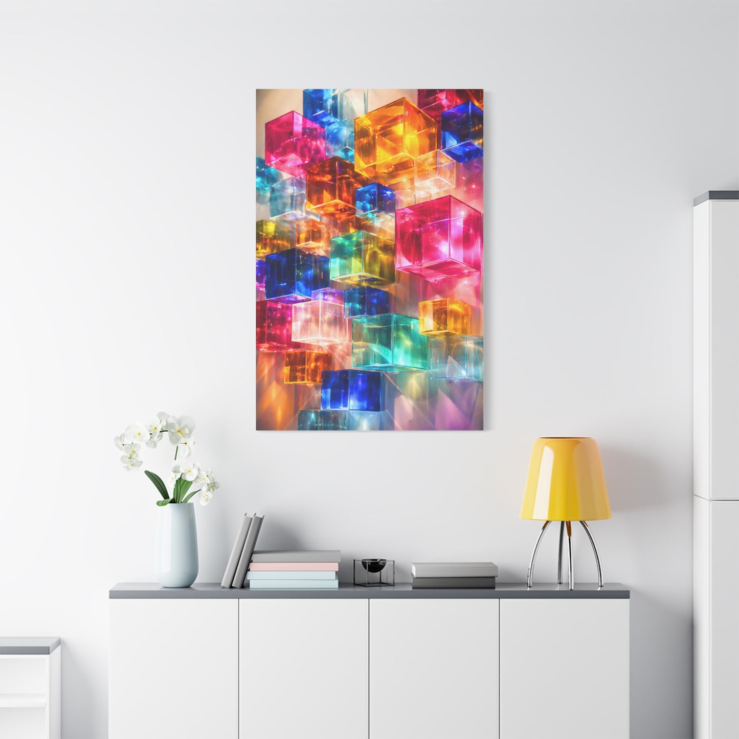 Luminous Acrylic-Glass Cubes Wall Art & Canvas Print