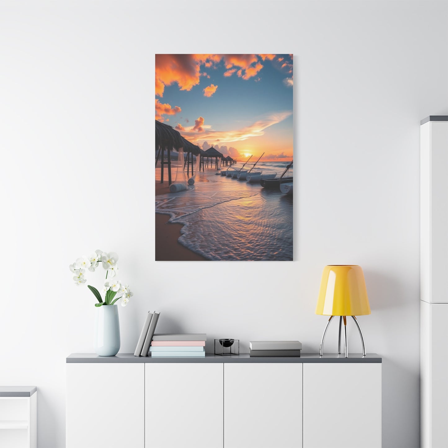 Beach Sunrise and Sunset Art Refined Canvas Wall Art & Canvas Print
