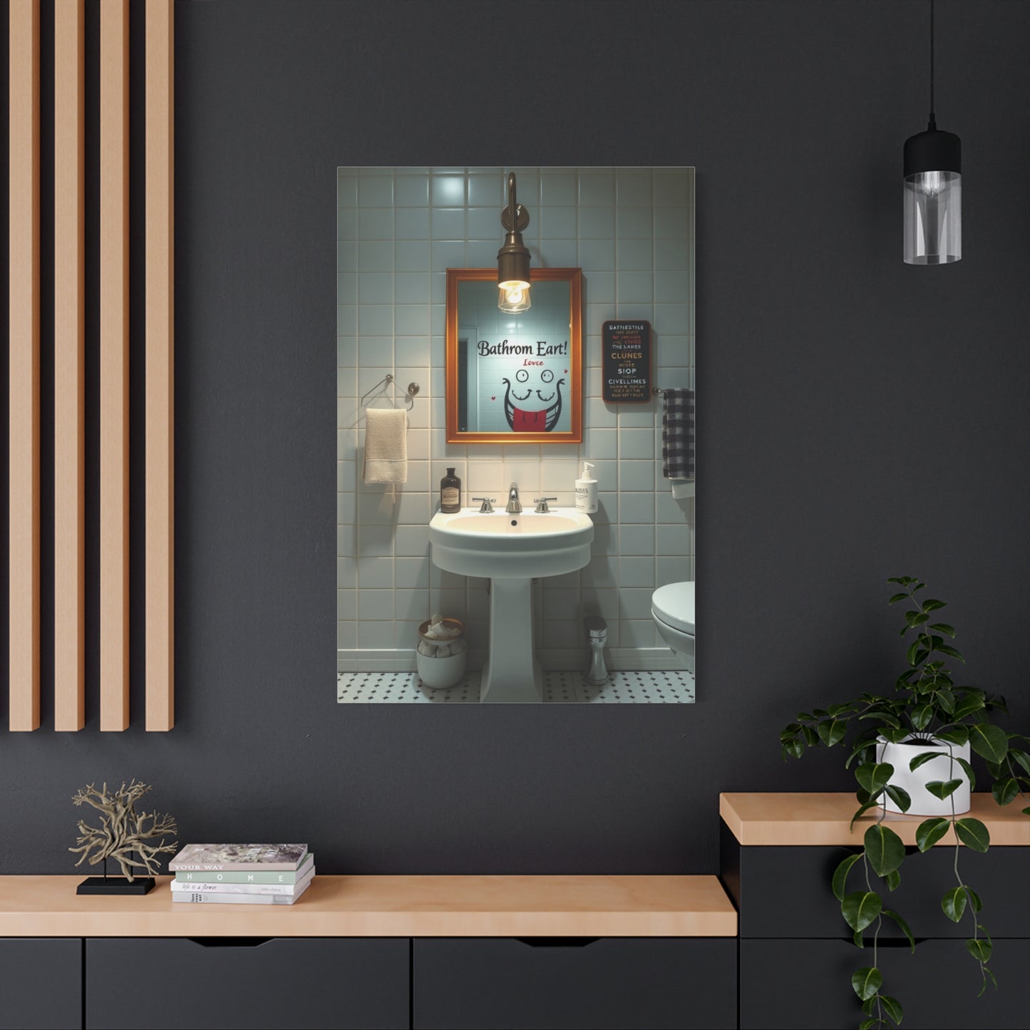Bathroom Humor Art Refined Canvas Wall Art & Canvas Print